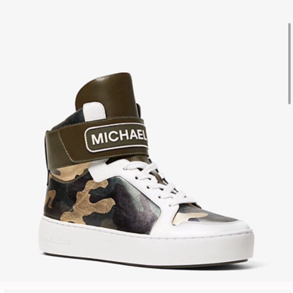 MICHAEL Michael Kors Olive Camo High-Top Sneaker